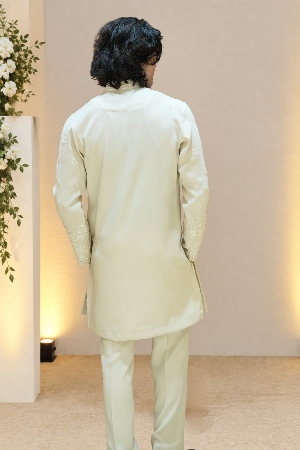 Ivory White Embroidered Kurta Set