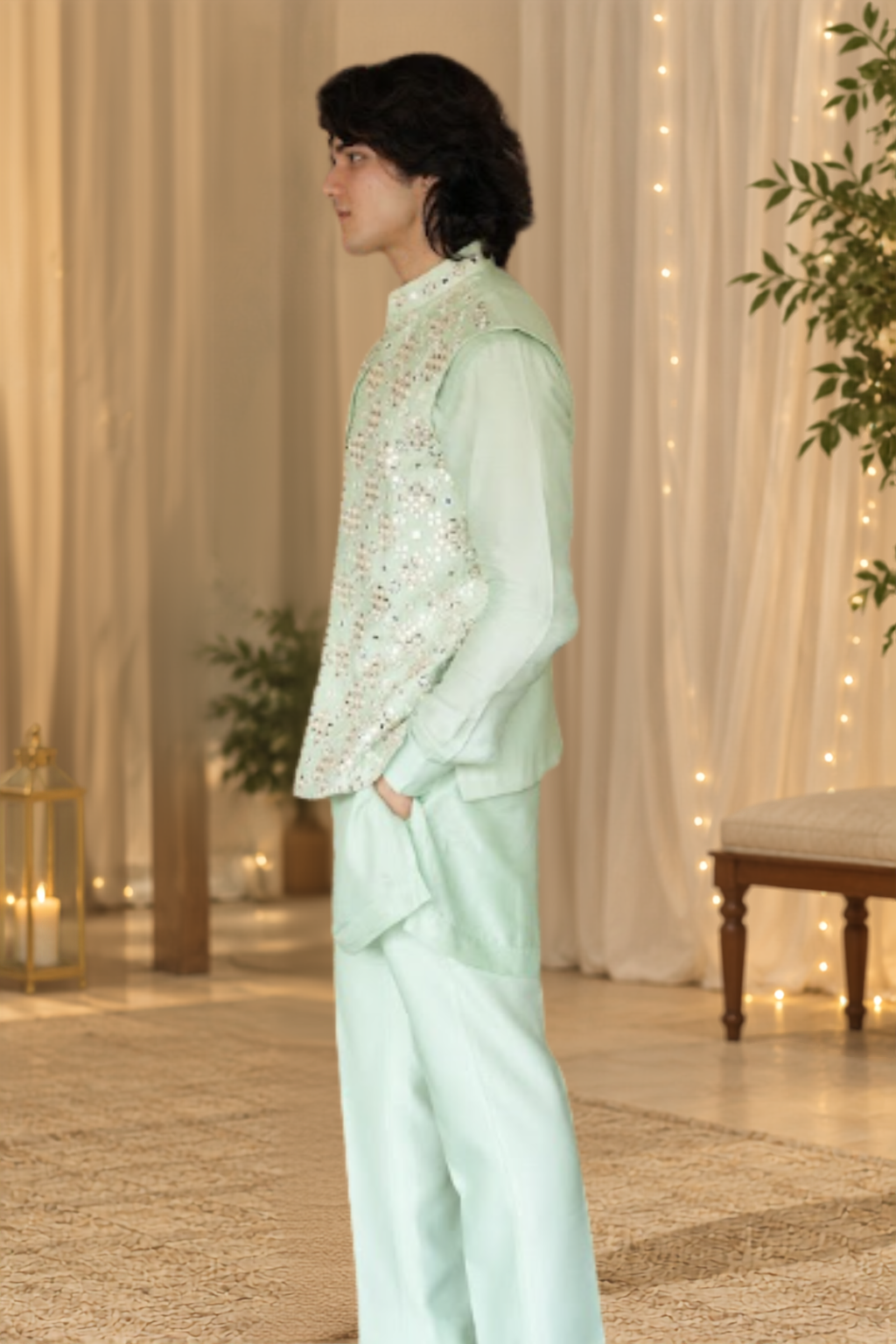 sage pista kurta set