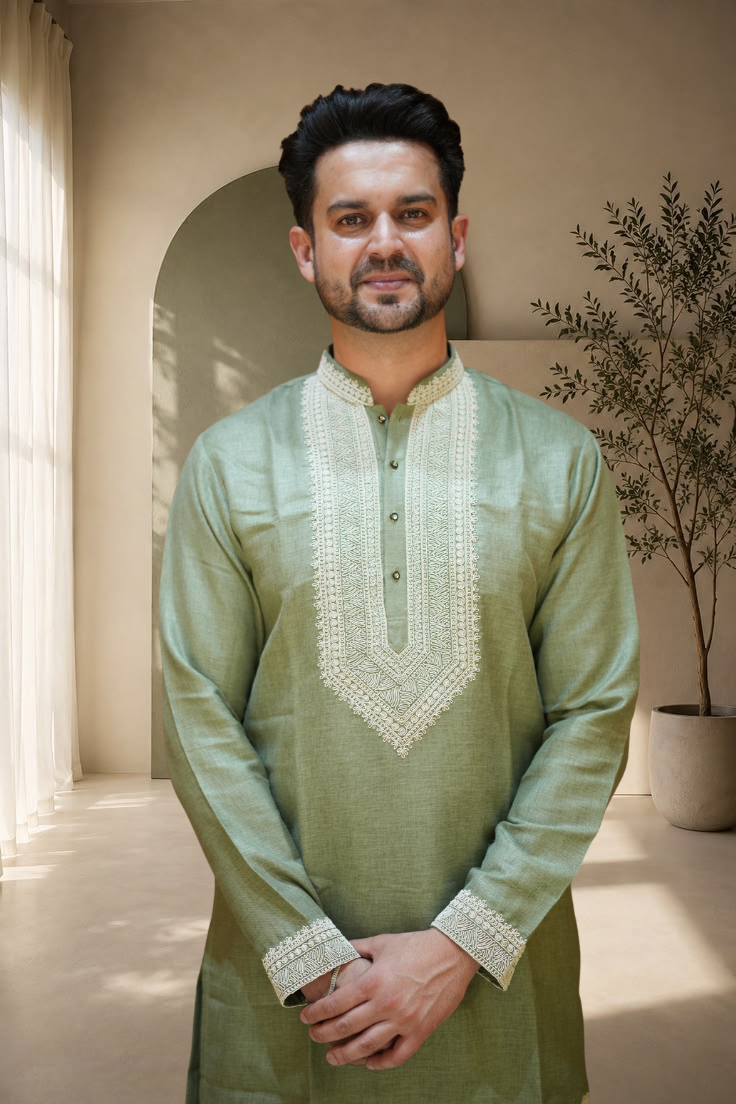 Mehfil Sage Kurta Set