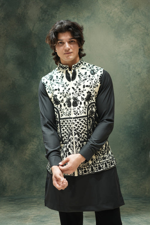 Classic Noir Indo-Western Set