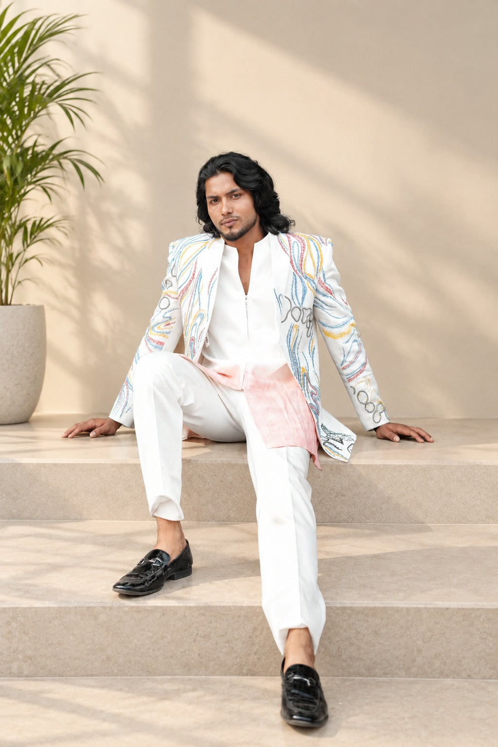 Royal Ivory Designer Blazer Set