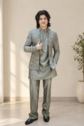 Zavian Grey Embroidered Set