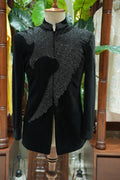 Midnight Black Embroidered Jodhpuri Jacket