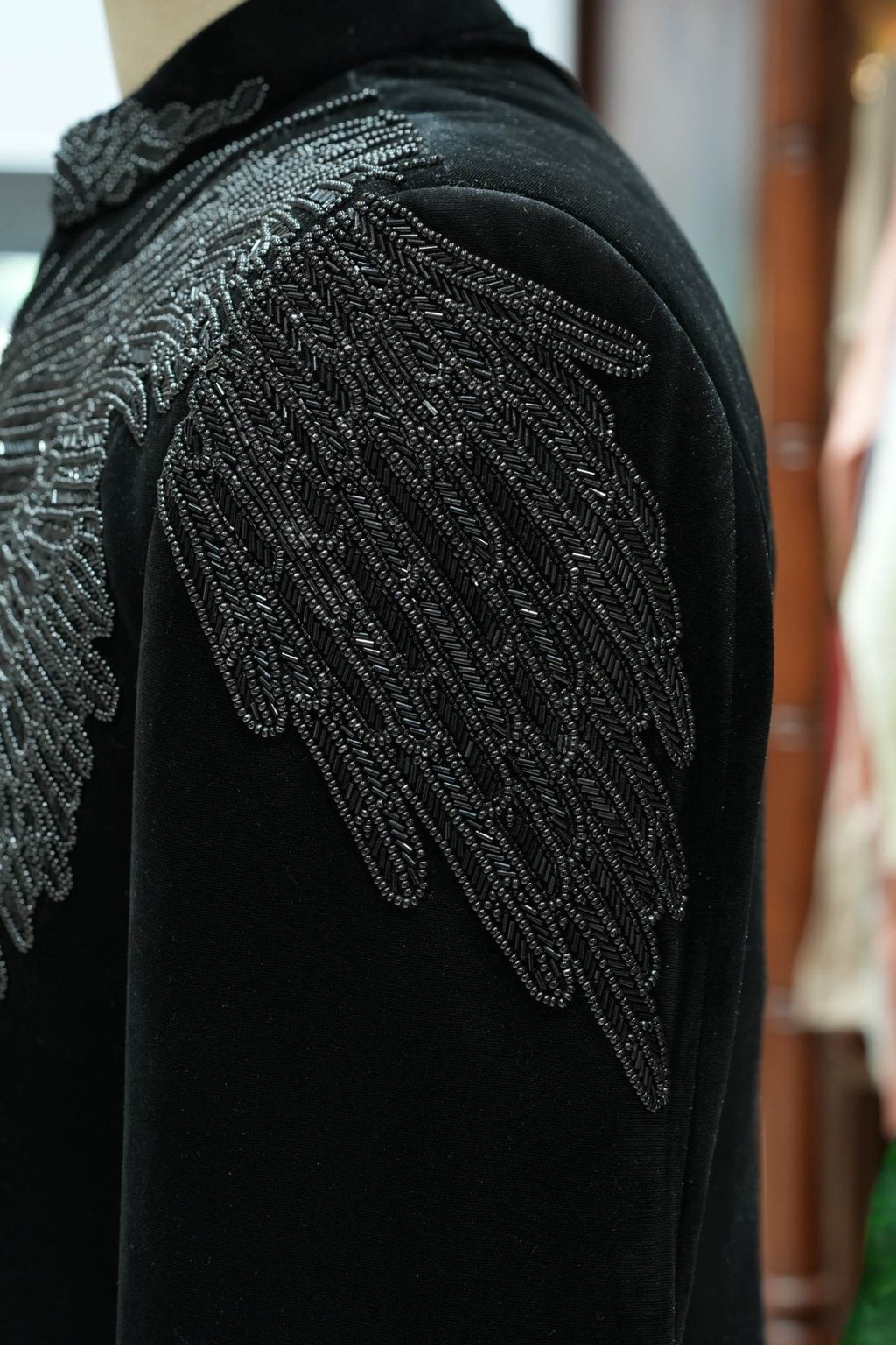 Midnight Black Embroidered Jodhpuri Jacket