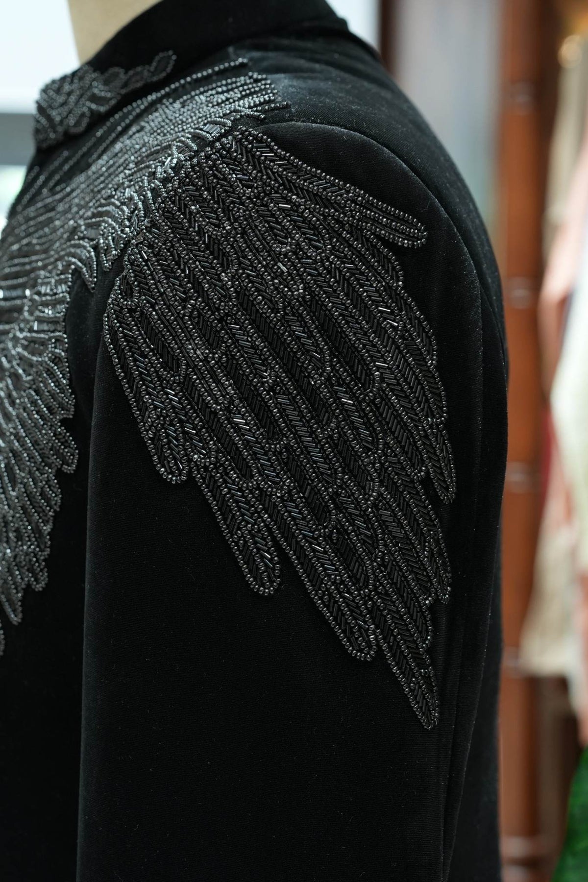 Midnight Black Embroidered Jodhpuri Jacket