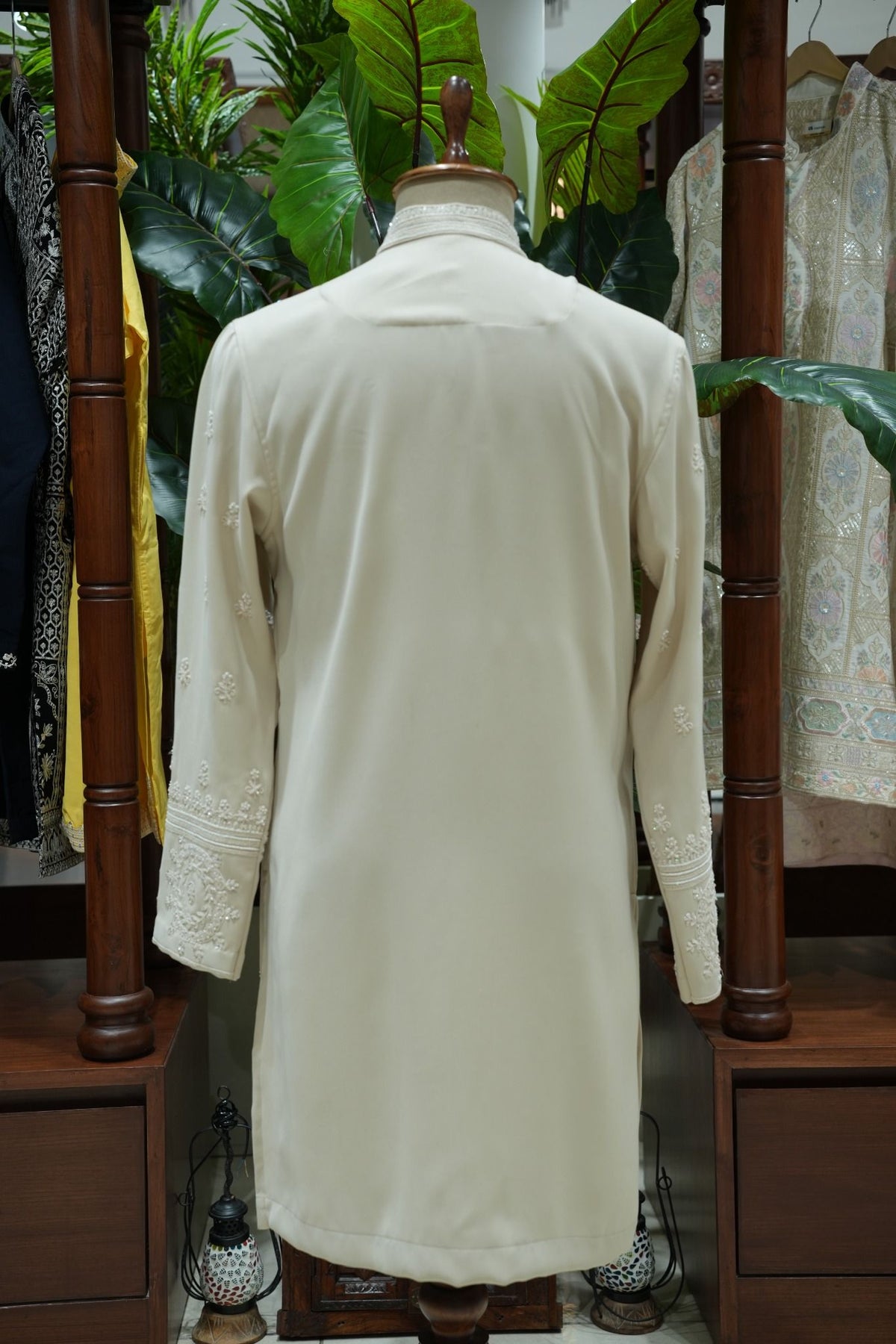 Ivory Embroidered Kurta